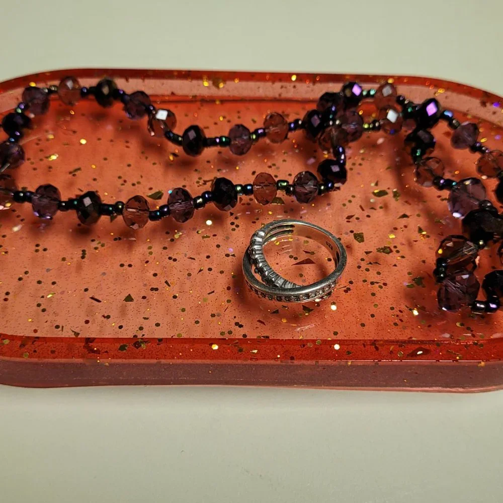 Red Jewelry Tray